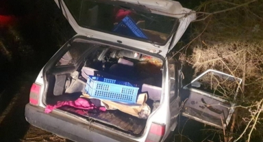 Şarampole uçan otomobilden yaralı kurtulan kadın hayatını kaybetti