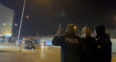 Alkollü yakalanan sürücü ortalığı birbirine kattı