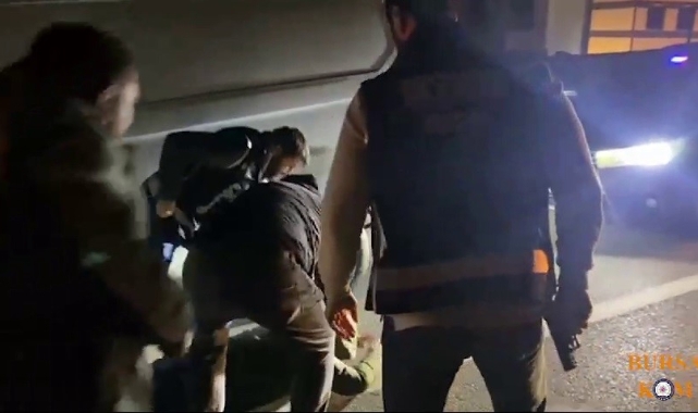 Bursa'da film gibi operasyon kamerada