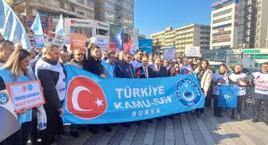 Kamu emekçileri'nden maaş zamlarına protesto