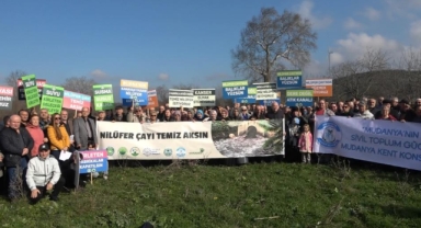 Nilüfer çayı'nda basın açıklaması