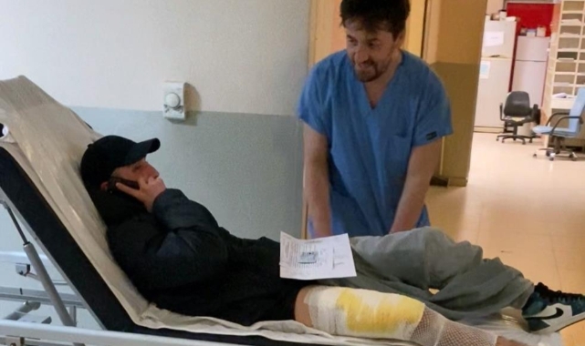 Usta birliğine giderken hastanelik oldu