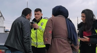 Yakıt almaya geldi alkolden ceza yedi
