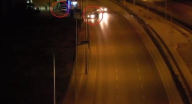 16 yaşındaki sürücü, dron kamerasıyla yakalandı