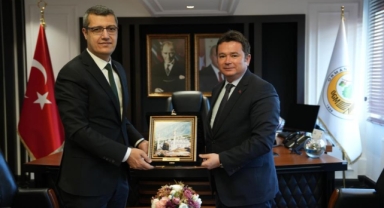 Başkan Aydın'dan Orman Bölge Müdürü Şahan'a hayırlı olsun ziyareti