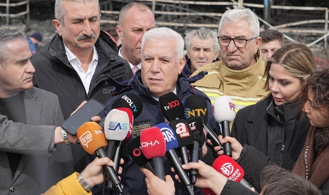 Başkan Bozbey, Uludağ'da yanan otel'i inceledi
