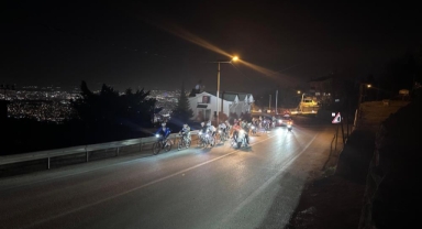 Bisikletçilerden iftar sonrası Uludağ tırmanışı