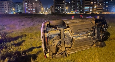 Bursa'da otomobil takla attı: 2 yaralı