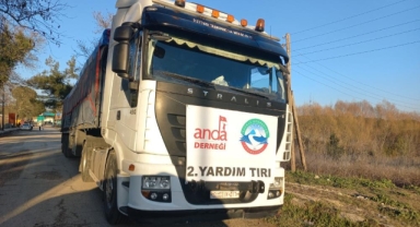 Suriye Çerkeslerine Türkiye'den 3 tır gıda desteği