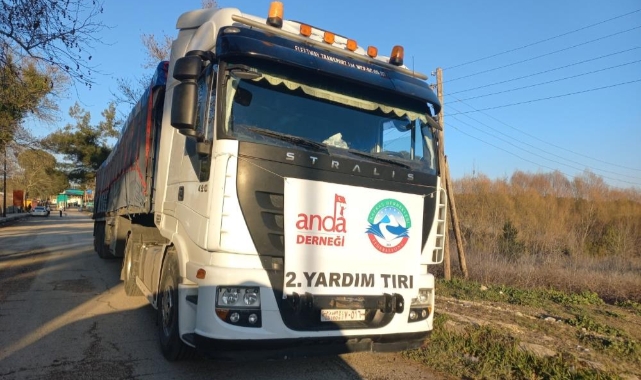 Suriye Çerkeslerine Türkiye'den 3 tır gıda desteği