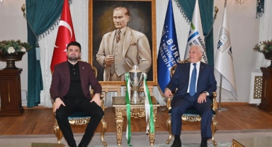 Başkan Çelik’ten Mustafa Bozbey’e teşekkür ziyareti