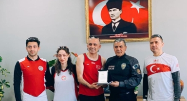 Bursalı maratoncular emniyete koştu