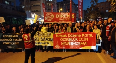 Bursalılar tutuklu gençler için yürüyor