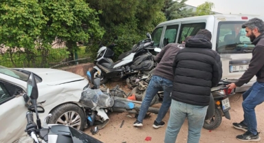 İnegöl'de zincirleme kaza: 4 yaralı