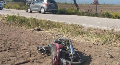 Karacabey'de motosiklet ile otomobil çarpıştı: 1 ölü