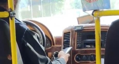 Minibüs şoförünün tehlikeli yolculuğu