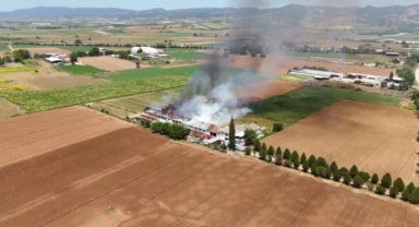 Yenişehir’de hayvan çiftliğinde büyük yangın