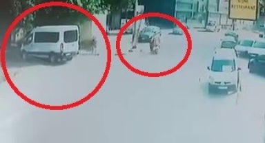 Kuryeye tekme tokat saldırı