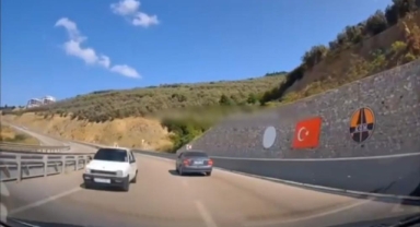 Otobanda ters yönde son sürat böyle ilerledi