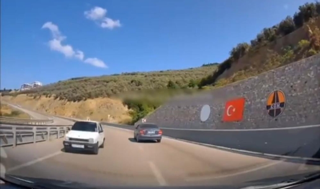 Otobanda ters yönde son sürat böyle ilerledi