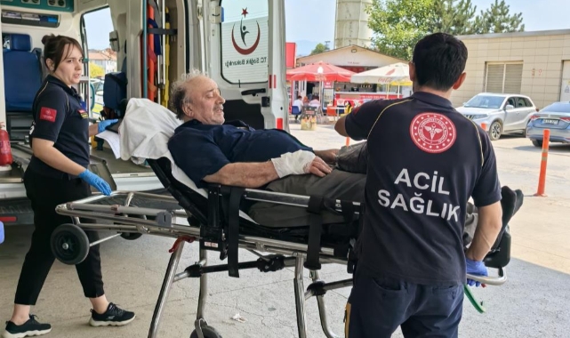 İnegöl'de bir işçi elini motorlu testereye kaptırdı