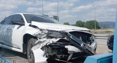 Kontrolden çıkan araç bariyere çarptı: 4 yaralı