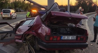 Kontrolden çıkan otomobil bariyere girdi: 1 ölü