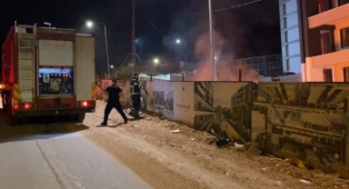 Bekçi inşaatta ateş yaktı mahalle ayağa kalktı