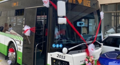 Halk otobüsü Gelin otobüsü oldu