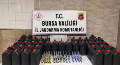 Mudanya'da bir araçta 200 litre etil alkol ele geçirildi