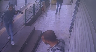 Pompalı tüfekle dehşet kamerada