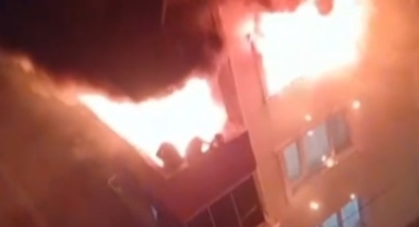 Yangın faciasında dehşete düşüren görüntüler