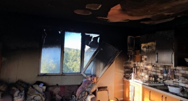 Alevlere teslim olan mutfak küle döndü