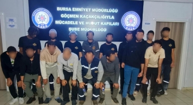 Bursa’da 17 kaçak göçmen yakalandı