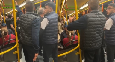 Metroya alkollü binen şahıs ortalığı birbirine kattı