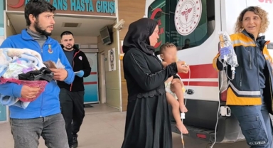 Oyun oynarken ateşe düşen çocuk yaralandı