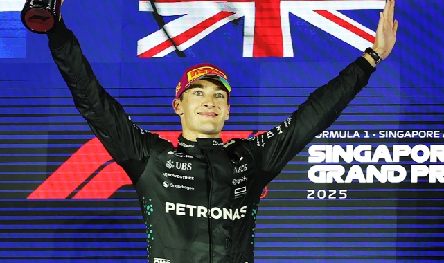 Singapur’da kazanan George Russell