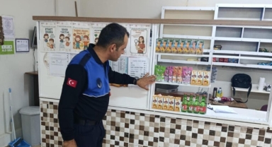 Zabıta ekiplerinden okul kantinlerine sıkı denetim