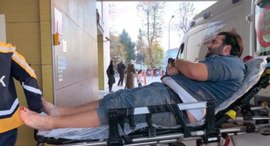 600 kiloluk demir silindirin altında kaldı