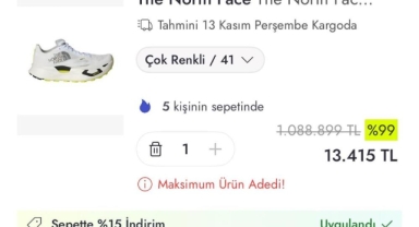 Ayakkabının fiyatını 1 milyon 88 bin lira gösterip 13 bin liraya düşürdüler