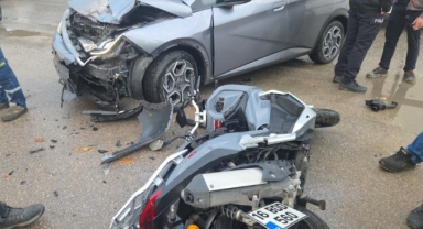 Orhangazi'de motosiklet kazası : 2 yaralı