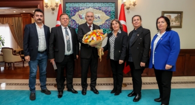 Vali Ayyıldız’a TÜED Uludağ Şubesinden Ziyaret