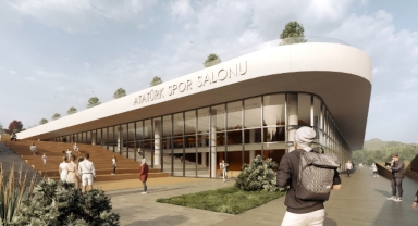 Atatürk Spor Salonu hızla yükseliyor