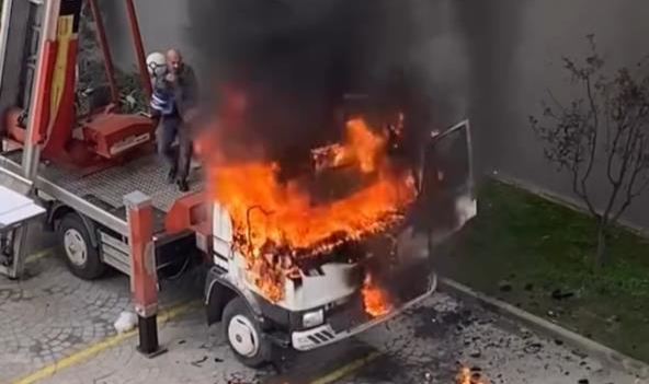 Vinç alev aldı ev taşıma kabusa döndü