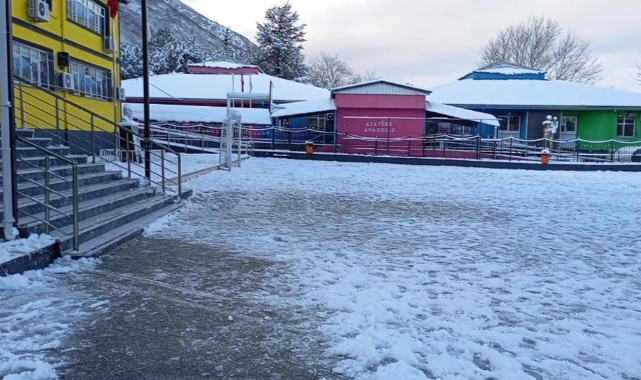 Bursa'da kar yağışı eğitimi de etkiledi