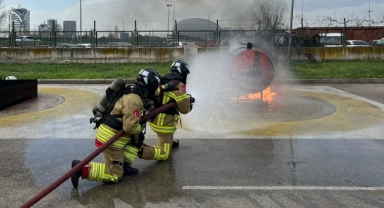 Büyükşehir İtfaiyesi'nden Koç Üniversitesi personeline eğitim