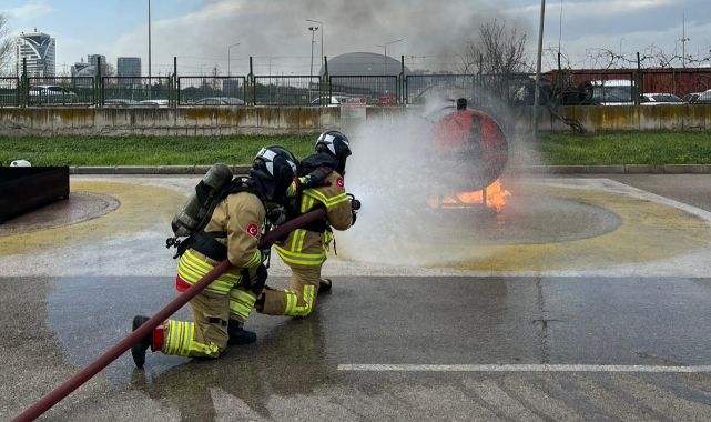 Büyükşehir İtfaiyesi'nden Koç Üniversitesi personeline eğitim