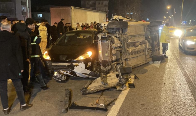 İnegöl'de feci kaza:1 ölü 1 yaralı