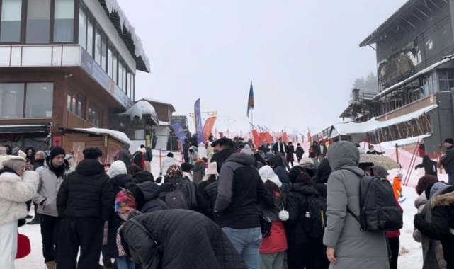 Sömestr tatilinde Uludağ’da pistler hınca hınç doldu