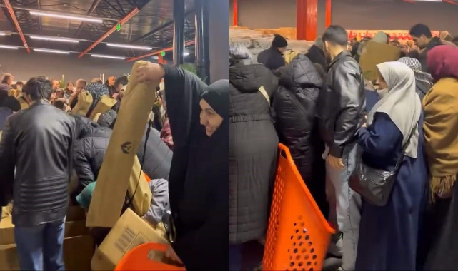 100 TL’lik indirim izdihamı: Birbirlerini ezdiler
